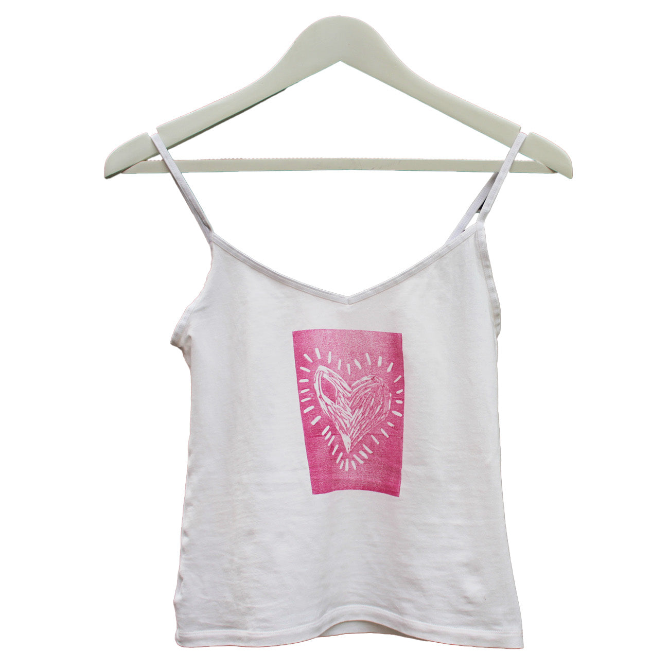 Hand Printed Tank Top Heart